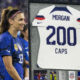 Alex Morgan is honored for her 200th national team cap.