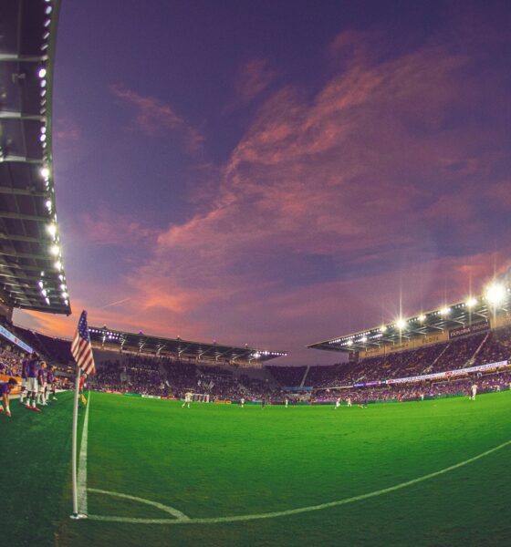 Image of Exploria Stadium at night.