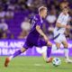 Dagur Dan Thorhallsson plays the ball against the Chicago Fire.