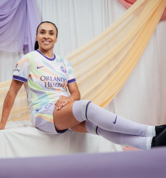 Image of Marta showing off the Pride's new Unity Kit.