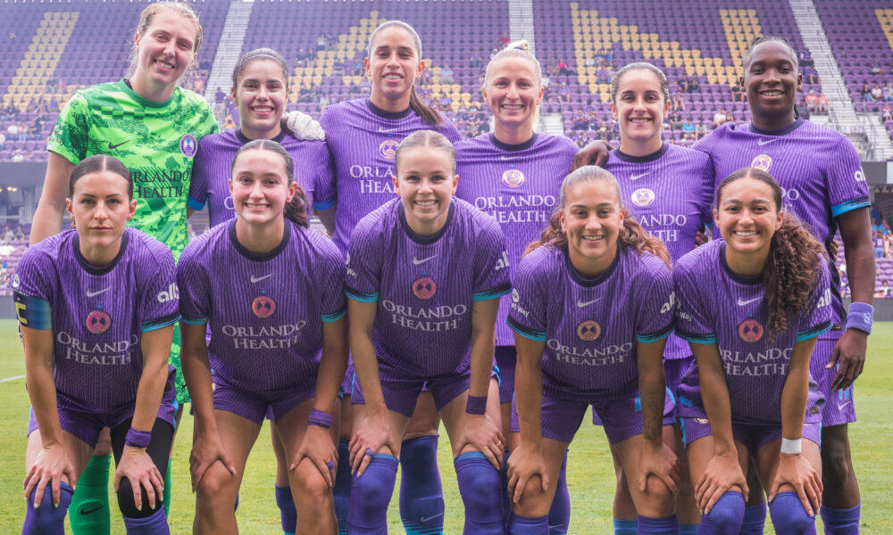 Image of the Orlando Pride's starting lineup on opening day 2026.