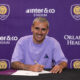 Image of Antoine Griezmann signing his Orlando City contract.