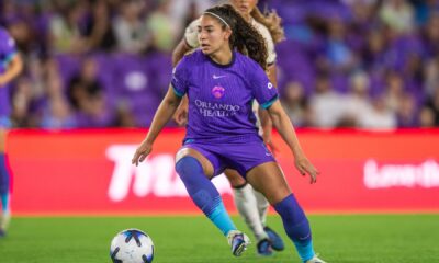 Image of Angelina playing the ball against Angel City.