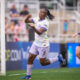 Image of Barbra Banda celebrating a goal against Louisville.