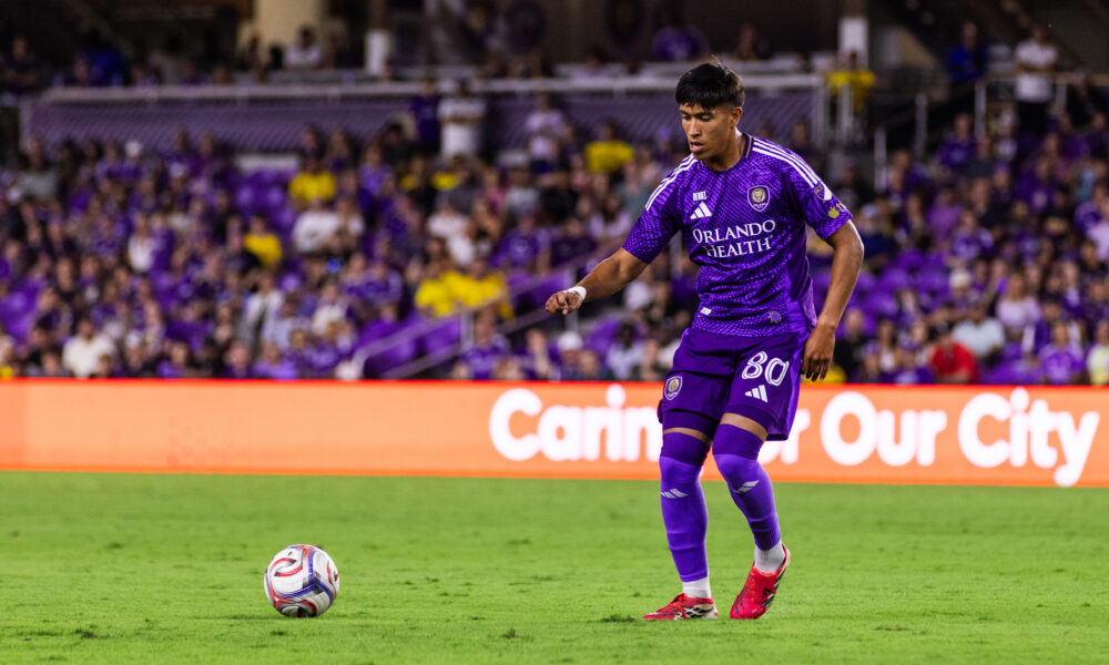 Image of Ignacio Gomez making his MLS debut with Orlando City vs. Houston.