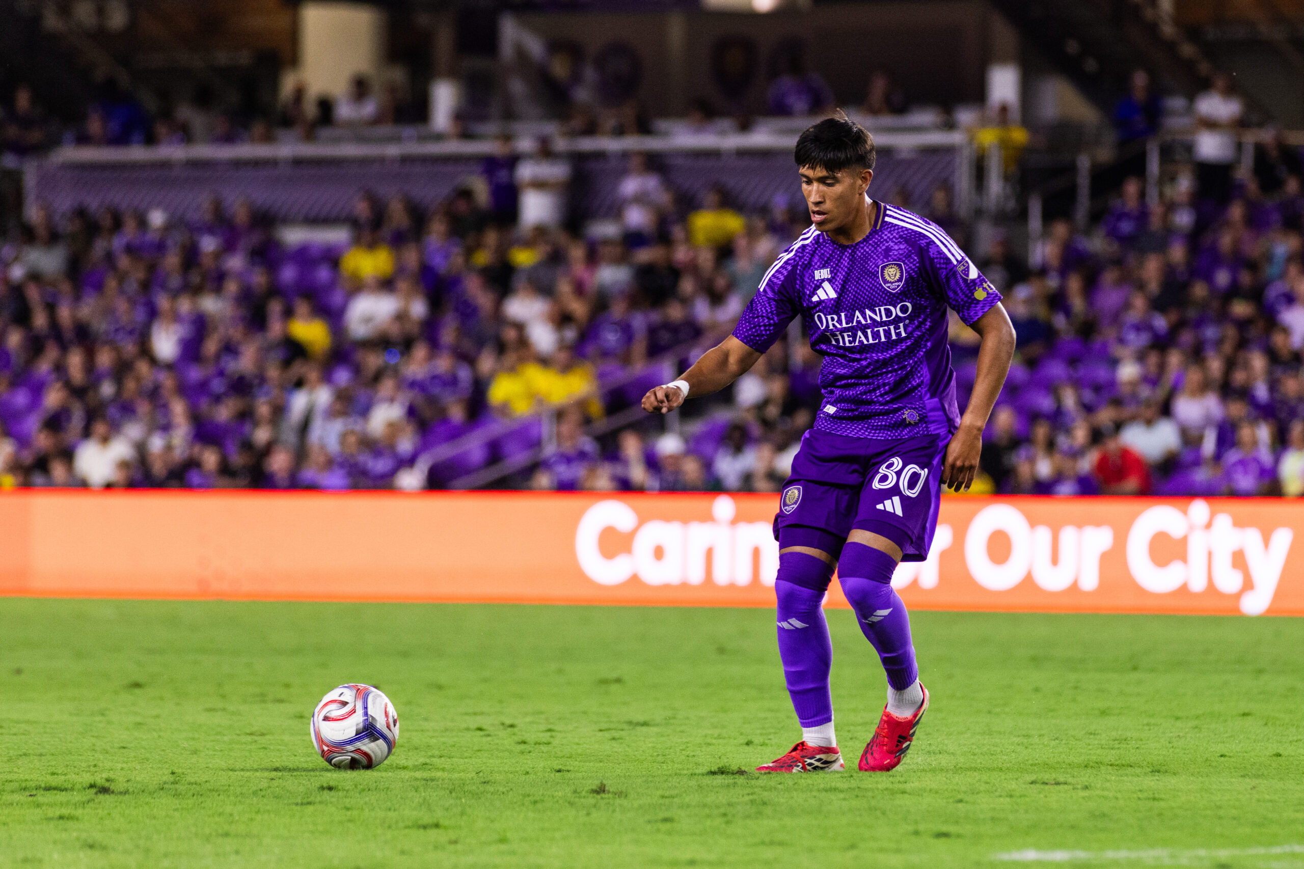 Image of Ignacio Gomez making his MLS debut with Orlando City vs. Houston.