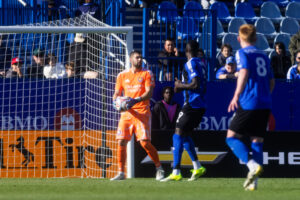Image of Maxime Crepeau collecting the ball against Montreal.