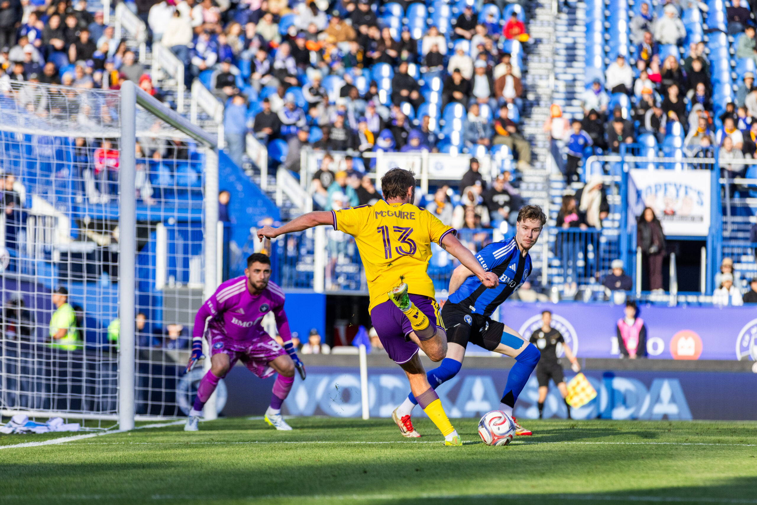 Image of Duncan McGuire shooting against Montreal.