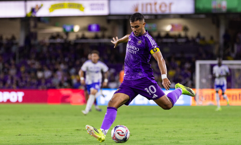 Image of Martin Ojeda taking a shot against CF Montreal.