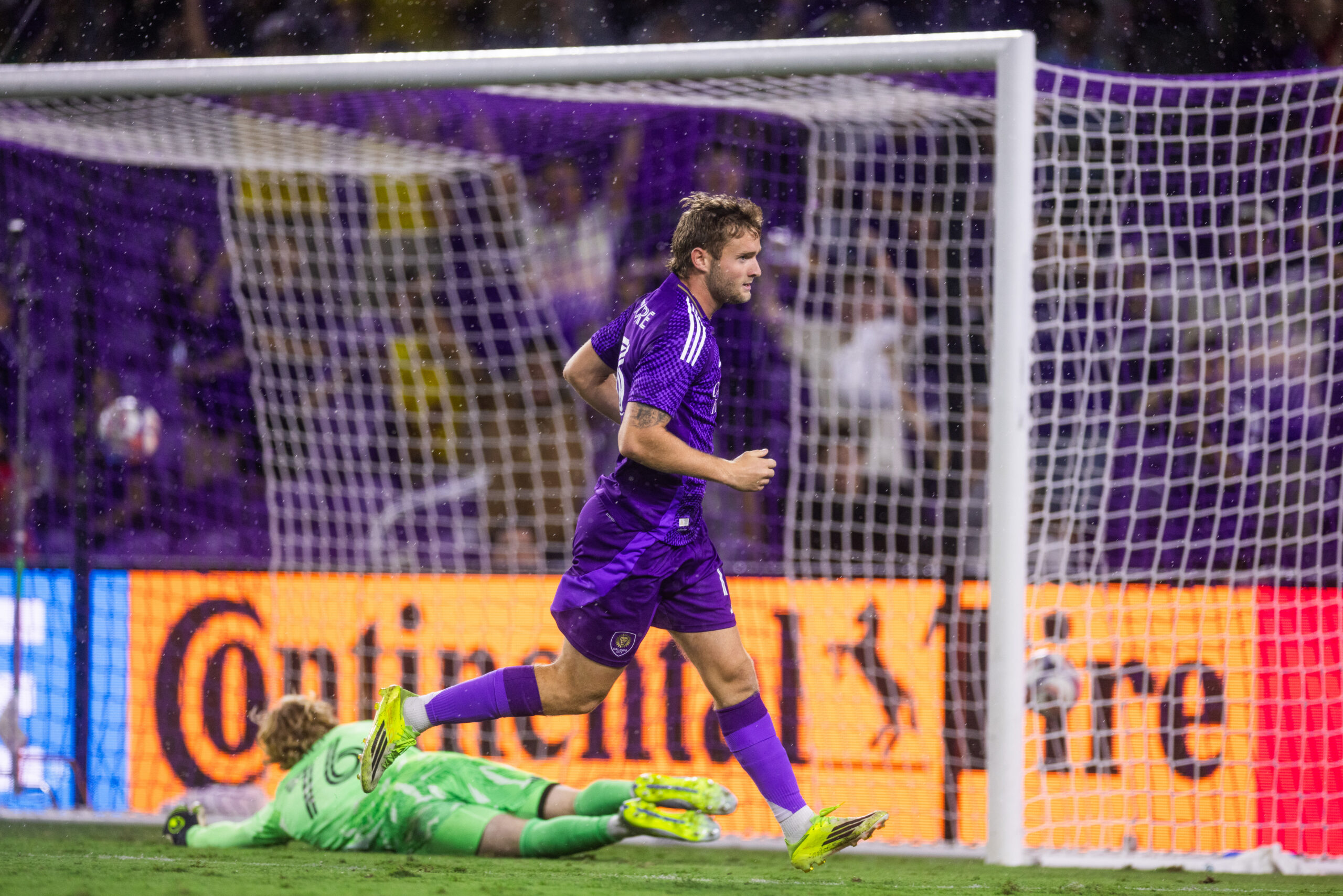 Image of Duncan McGuire celebrating his goal against the Philadelphia Union.