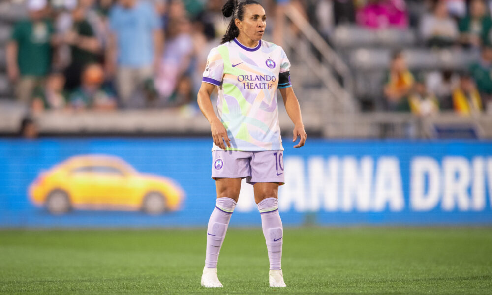 Image of Marta on the pitch at Dick's Sporting Goods Park.