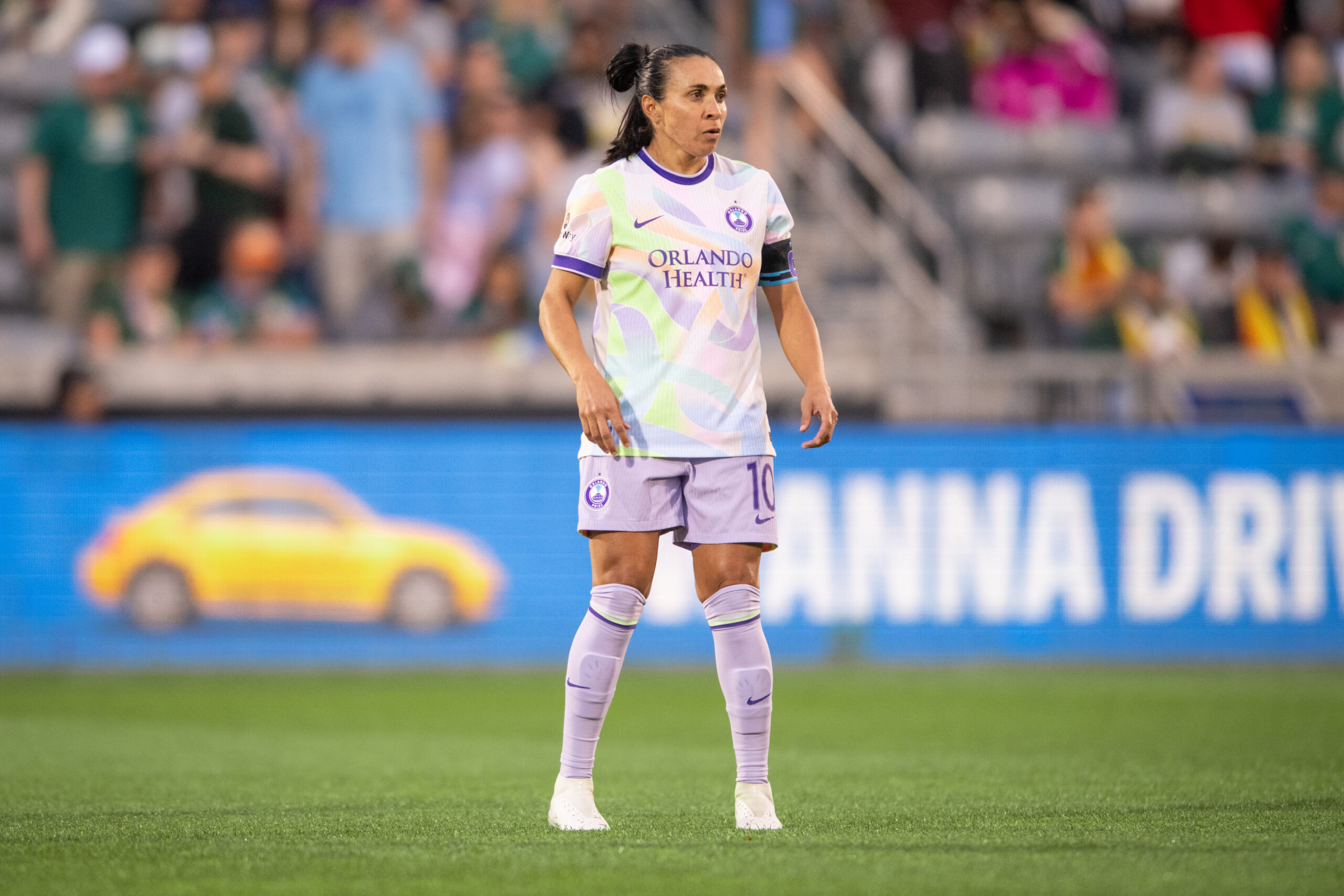 Image of Marta on the pitch at Dick's Sporting Goods Park.