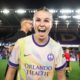 Image of Cori Dyke celebrating a win over Bay FC