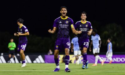 Image of Pedro Leao celebrating a goal against Chattanooga FC.