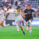Image of Jacquie Ovalle dribbling the ball against Angel City.