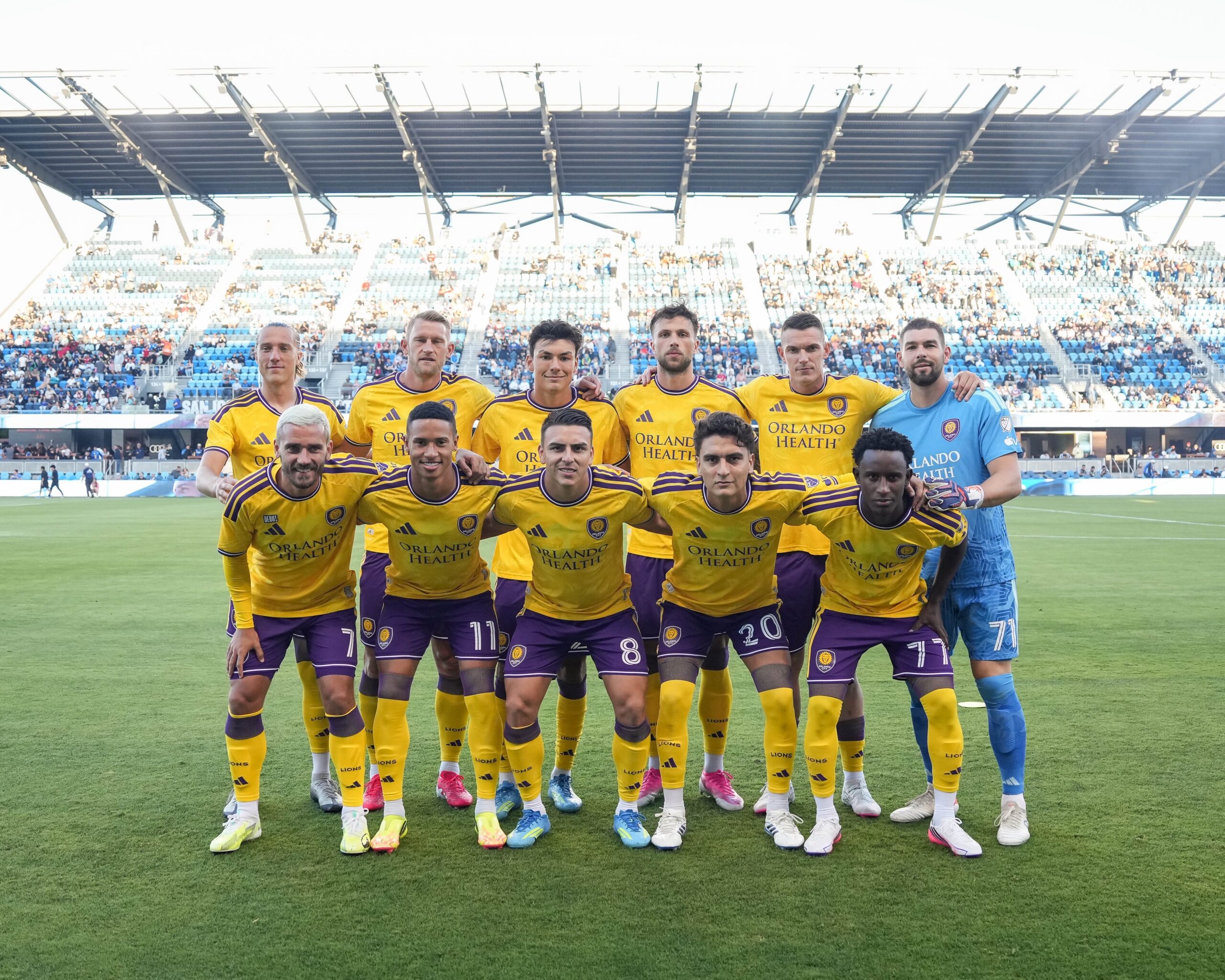 Image of Orlando City's starting lineup at San Jose.