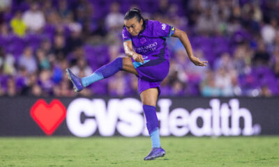 Image of Marta blasting a goal from long range against Kansas City.