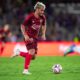 Image of Antoine Griezmann playing the ball.