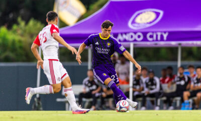 Image of Harvey Sarajian working past a Toronto FC II defender.