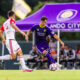 Image of Harvey Sarajian working past a Toronto FC II defender.