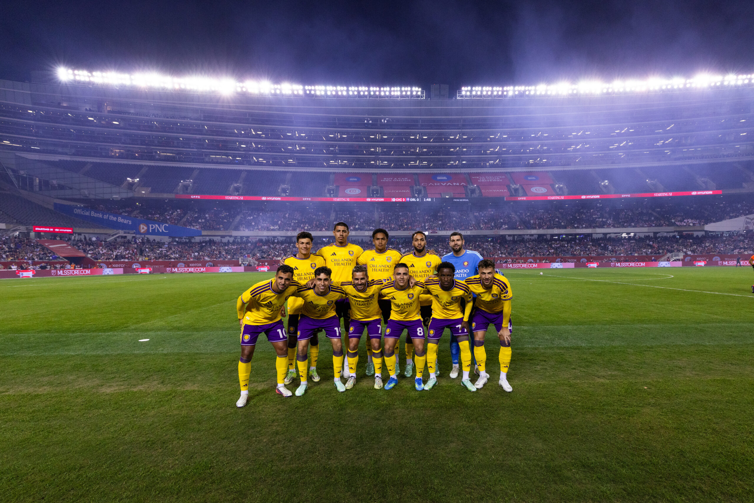 Image of the starters for Orlando City at Chicago.