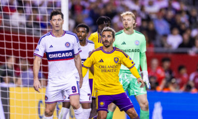 Image of Antoine Griezmann playing against Chicago.