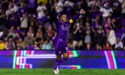 Image of Martin Ojeda celebrating a goal against D.C. United.