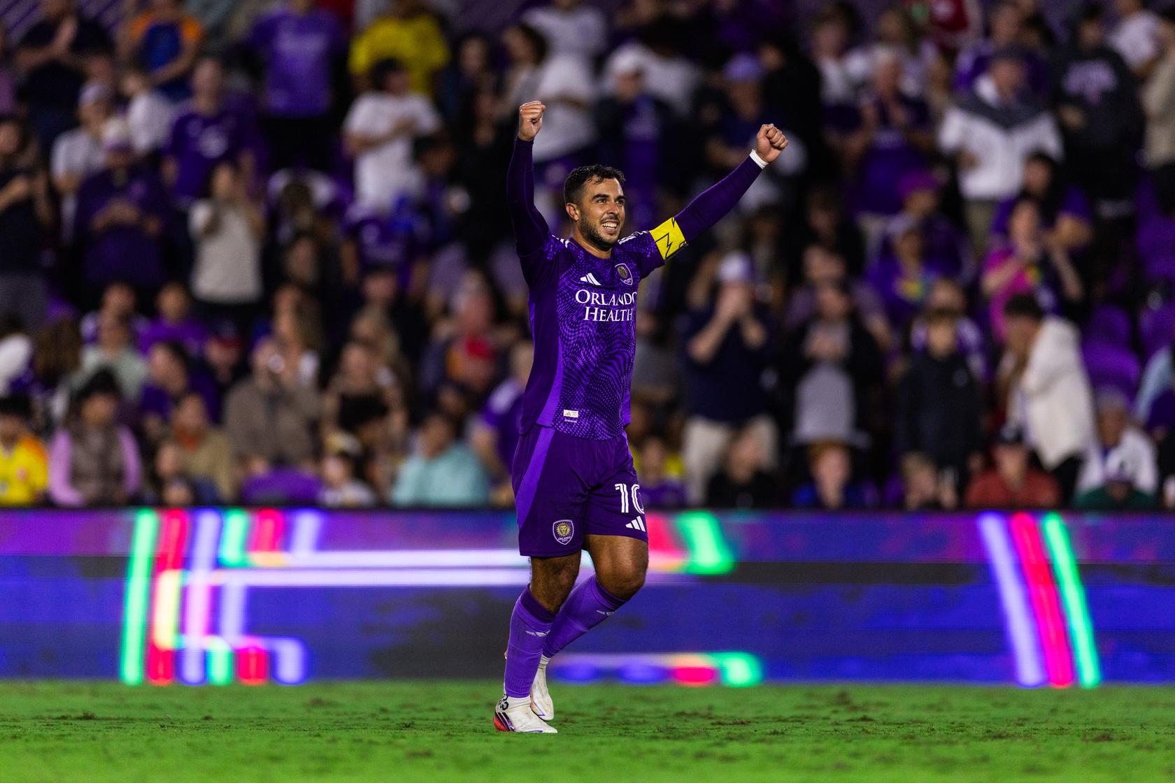 Image of Martin Ojeda celebrating a goal against D.C. United.