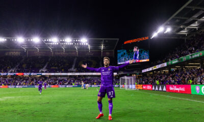 Image of Marco Pasalic celebrating his goal against D.C. United.
