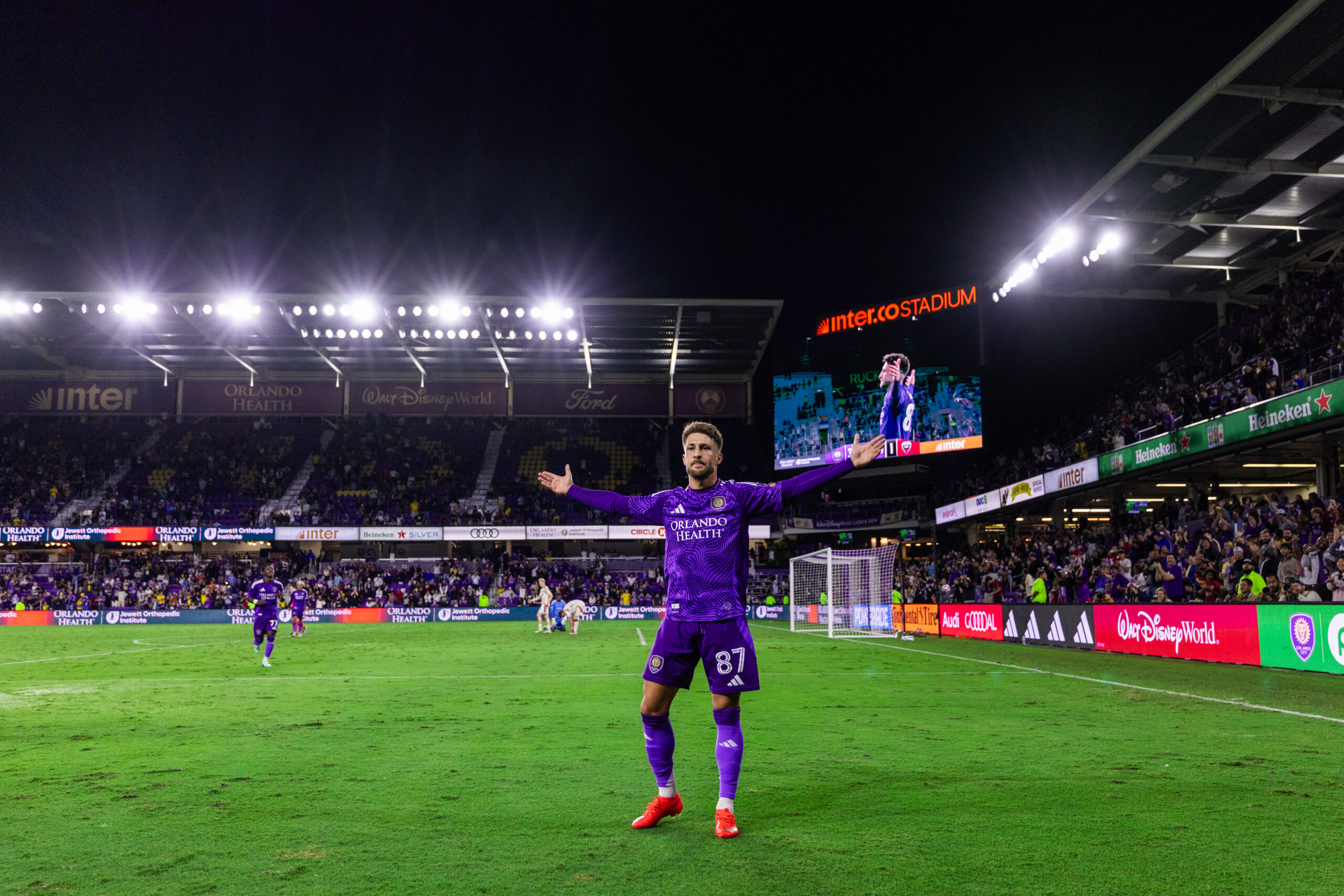 Image of Marco Pasalic celebrating his goal against D.C. United.